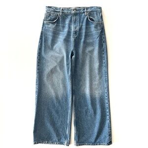 Reformation Cary High Rise Slouchy Wide Leg Jeans in Colorado Wash Size 32